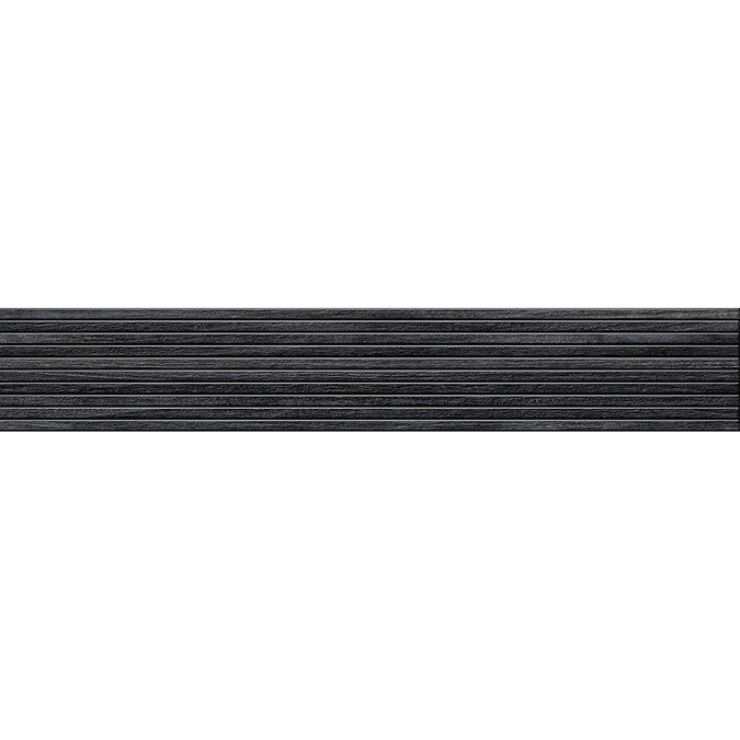 Havanna Black Slatted Wood Effect Wall and Floor Tiles - 150 x 900mm  Feature Large Image