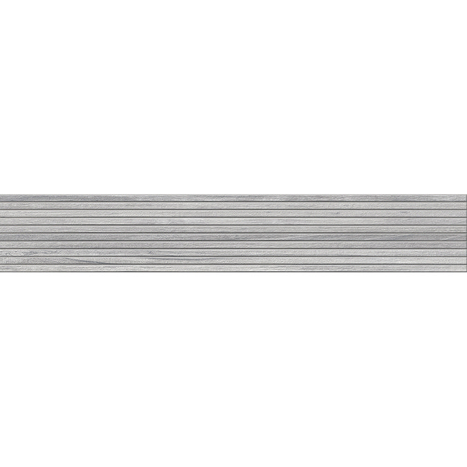 Havanna Grey Slatted Wood Effect Wall and Floor Tiles - 150 x 900mm  Feature Large Image