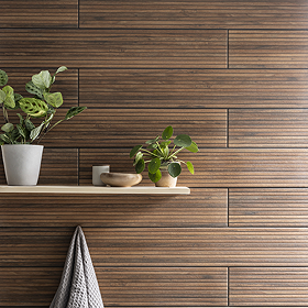 Havanna Natural Slatted Wood Effect Wall and Floor Tiles - 150 x 900mm
