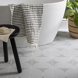 Stonehouse Studio Ibiza Dove Grey Patterned Wall and Floor Tiles - 225 x 225mm