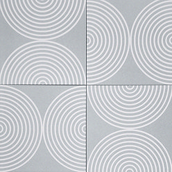 Stonehouse Studio Ibiza Dove Grey Patterned Wall and Floor Tiles - 225 x 225mm