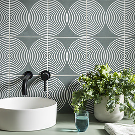 Stonehouse Studio Ibiza Mineral Patterned Wall and Floor Tiles - 225 x 225mm