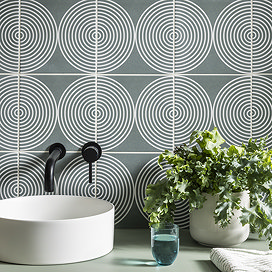 Stonehouse Studio Ibiza Mineral Patterned Wall and Floor Tiles - 225 x 225mm