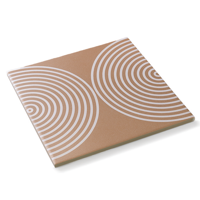 Stonehouse Studio Ibiza Peach Patterned Wall and Floor Tiles 225 x 225mm