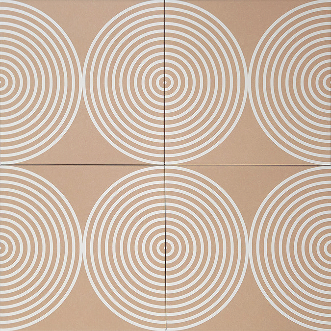 Stonehouse Studio Ibiza Peach Patterned Wall and Floor Tiles - 225 x 225mm