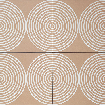 Stonehouse Studio Ibiza Peach Patterned Wall and Floor Tiles - 225 x 225mm