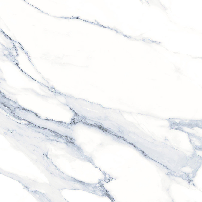 Jardine Gloss Blue Marble Effect Floor Tiles - 600 x 600mm  Feature Large Image