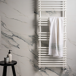 Stonehouse Studio Jardine Gloss Blue Marble Effect Rectified Wall & Floor Tiles - 600 x 600mm