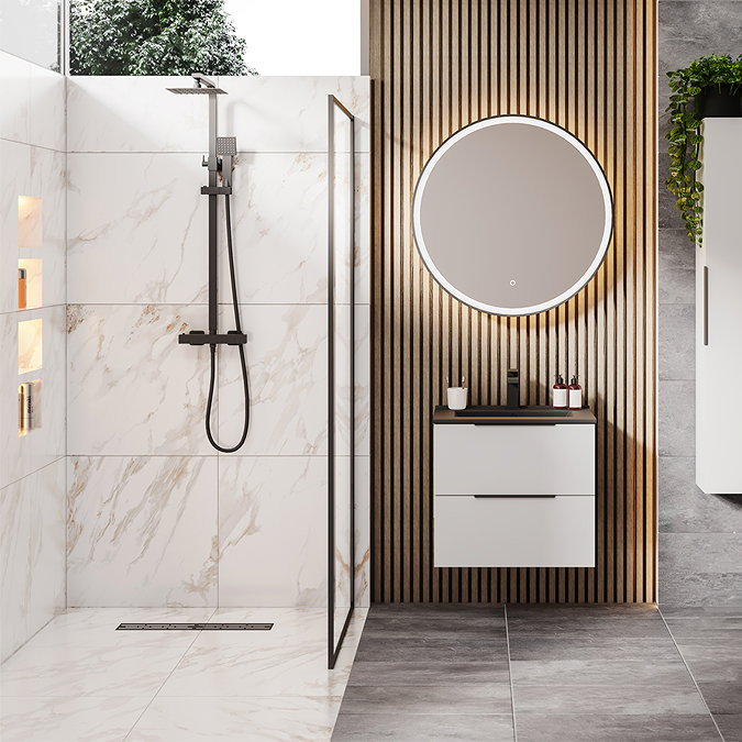 Stonehouse Studio Jardine Gloss Gold Marble Effect Rectified Wall & Floor Tiles - 600 x 600mm