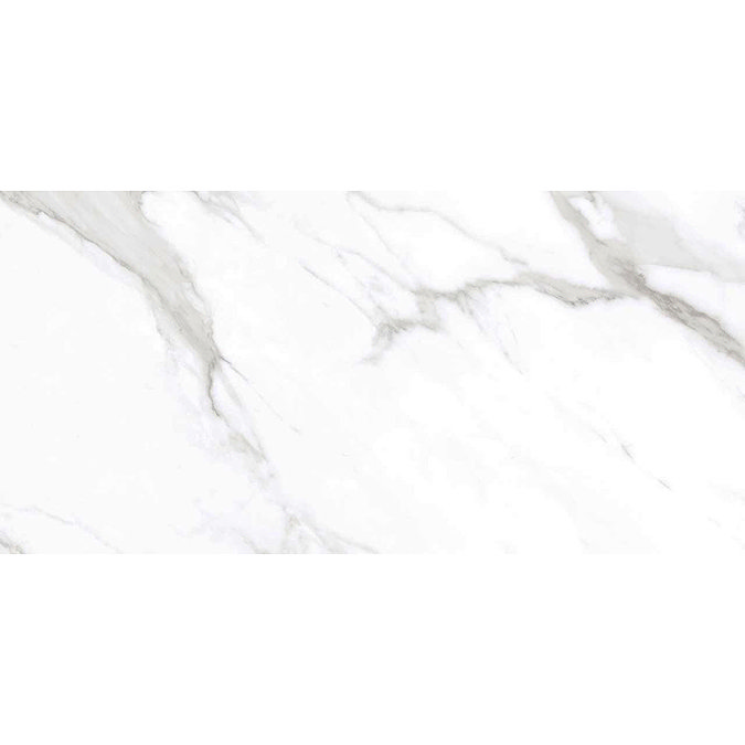 Jardine Gloss White Marble Effect Wall & Floor Tiles - 300 x 600mm  Feature Large Image