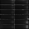 Stonehouse Studio Jasper Metro Black Bevelled Wall Tiles - 100 x 300mm