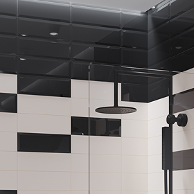 Stonehouse Studio Jasper Metro Black Bevelled Wall Tiles - 100 x 300mm