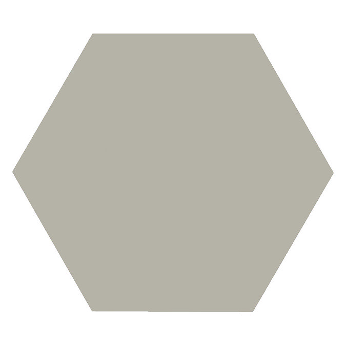 Kai Light Grey Hexagon Wall and Floor Tiles - 258 x 290mm Large Image
