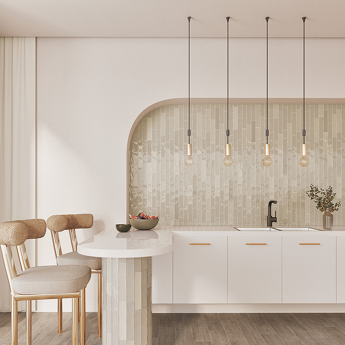 Stonehouse Studio Lowton Gloss Beige Wall Tiles - 50 x 250mm