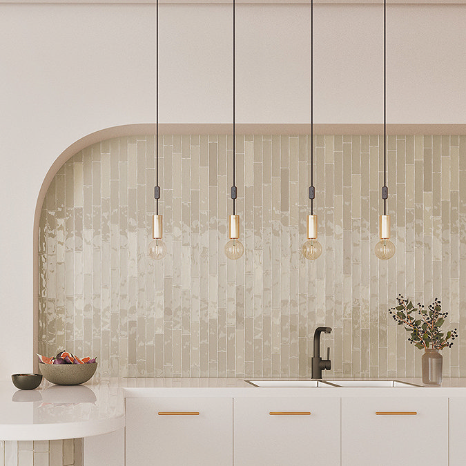 Stonehouse Studio Lowton Gloss Beige Wall Tiles - 50 x 250mm