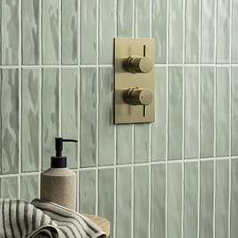 Stonehouse Studio Lowton Gloss Green Wall Tiles