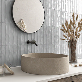 Stonehouse Studio Lowton Gloss Grey Wall Tiles - 50 x 250mm