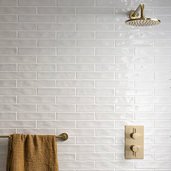 Stonehouse Studio Lowton Gloss White Wall Tiles - 50 x 250mm