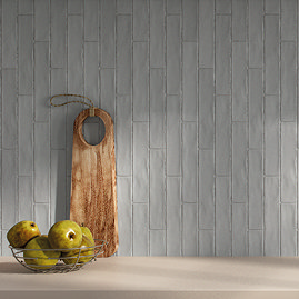 Stonehouse Studio Lowton Matt Grey Wall Tiles - 50 x 250mm