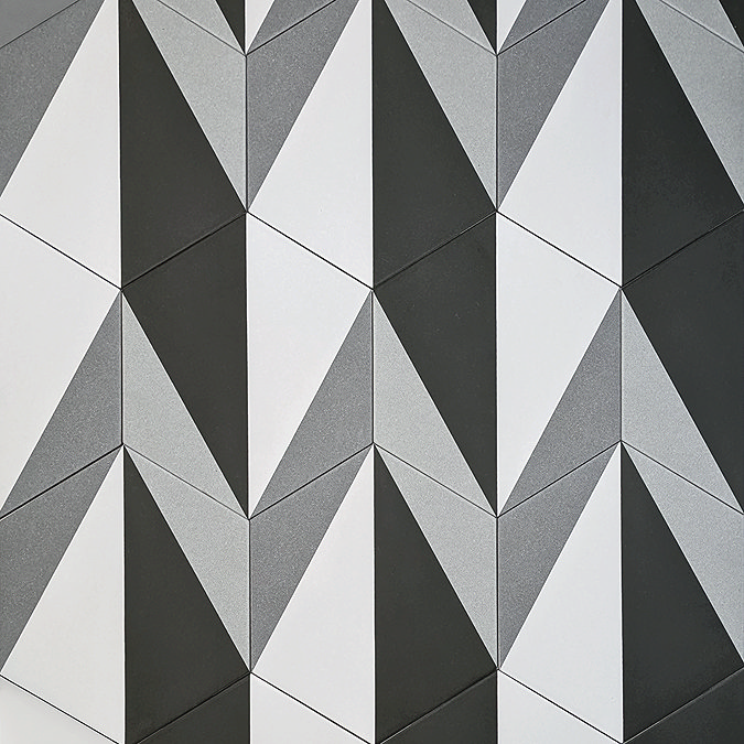 Stonehouse Studio Madison Charcoal Hexagon Wall & Floor Tiles - 225 x 259mm