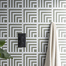 Stonehouse Studio Manhattan Moss Art Deco Patterned Wall and Floor Tiles - 225 x 225mm