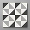 Stonehouse Studio Matlock Charcoal Geometric Patterned Wall and Floor Tiles - 225 x 225mm