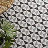 Stonehouse Studio Matlock Charcoal Geometric Patterned Wall and Floor Tiles - 225 x 225mm