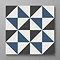 Stonehouse Studio Matlock Indigo Navy Geometric Patterned Wall and Floor Tiles - 225 x 225mm