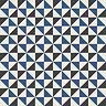 Stonehouse Studio Matlock Indigo Navy Patterned Wall and Floor Tiles - 225 x 225mm