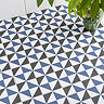 Stonehouse Studio Matlock Indigo Navy Geometric Patterned Wall and Floor Tiles - 225 x 225mm