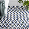Stonehouse Studio Matlock Indigo Navy Geometric Patterned Wall and Floor Tiles - 225 x 225mm