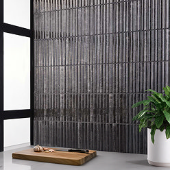 Stonehouse Studio Matteo Fluted Black Wall Tiles - 150 x 300mm