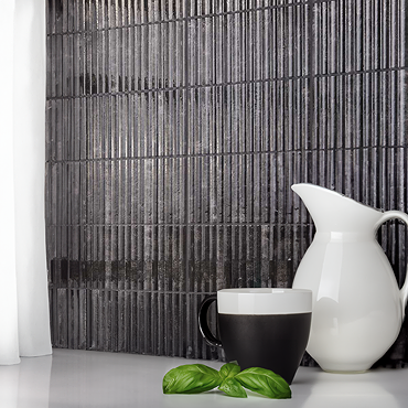 Matteo Fluted Black Wall Tiles - 150 x 300mm