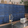 Stonehouse Studio Matteo Fluted Blue Wall Tiles - 150 x 300mm