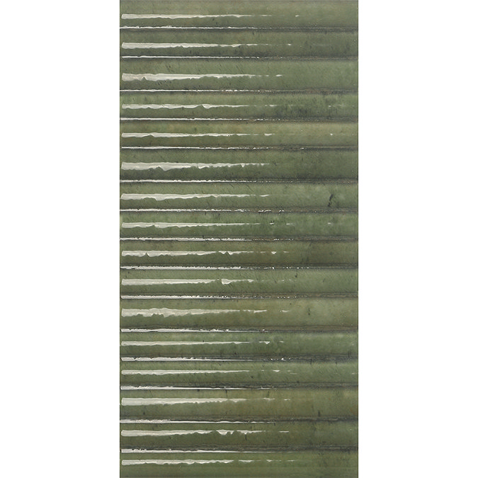 Matteo Fluted Green Wall Tiles - 150 x 300mm