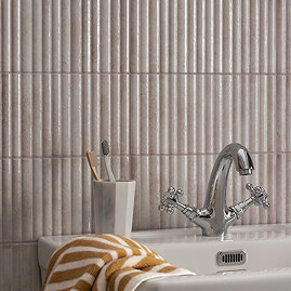 Stonehouse Studio Matteo Fluted Grey Wall Tiles - 150 x 300mm