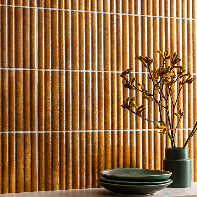 Stonehouse Studio Matteo Fluted Yellow Wall Tiles - 150 x 300mm