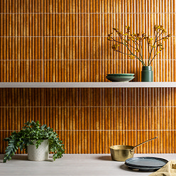 Stonehouse Studio Matteo Fluted Yellow Wall Tiles - 150 x 300mm