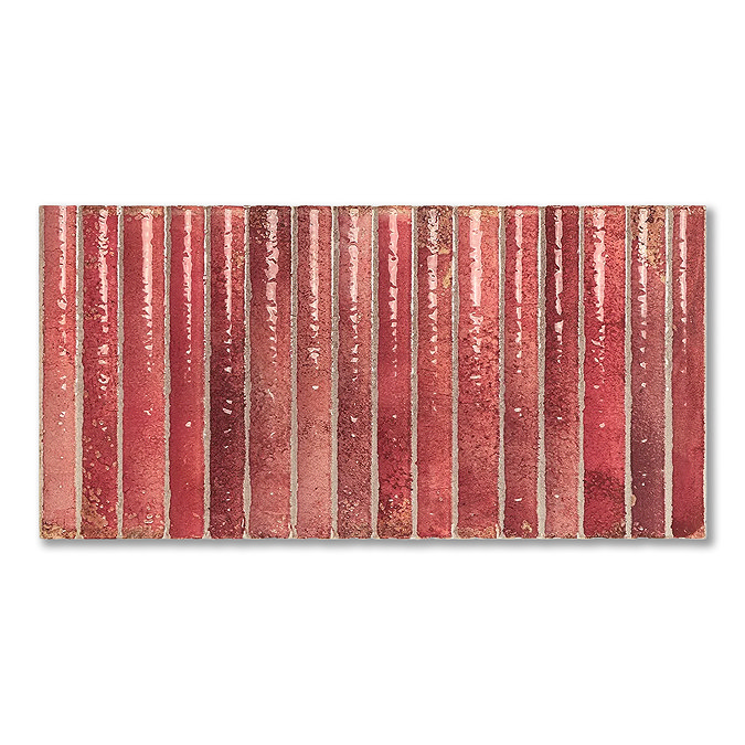Stonehouse Studio Matteo Fluted Red Wall Tiles - 150 x 300mm