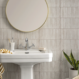 Stonehouse Studio Matteo Fluted White Wall Tiles - 150 x 300mm