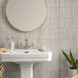 Stonehouse Studio Matteo Fluted White Wall Tiles - 150 x 300mm