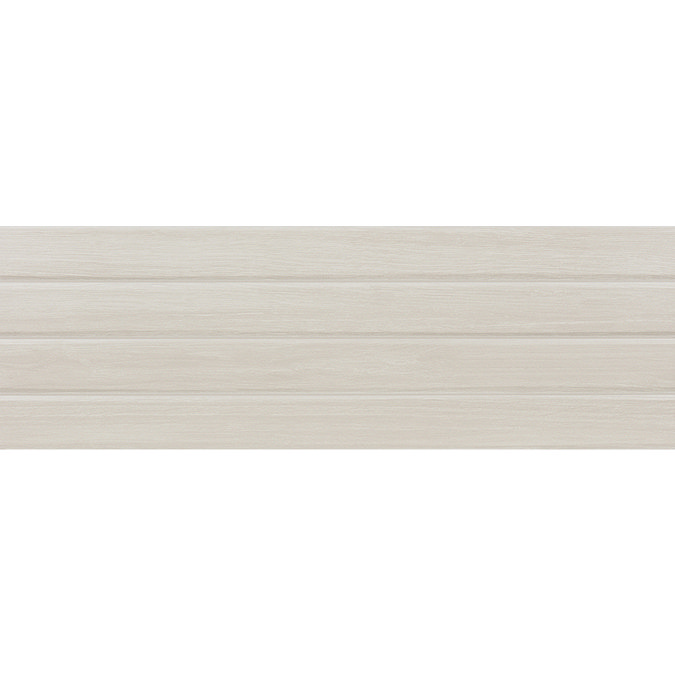 Meloa Linear Cream Wood Effect Wall Tiles - 300 x 900mm  Feature Large Image