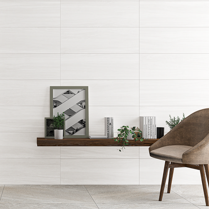 Stonehouse Studio Meloa Pearl Wood Effect Wall Tiles - 300 x 900mm