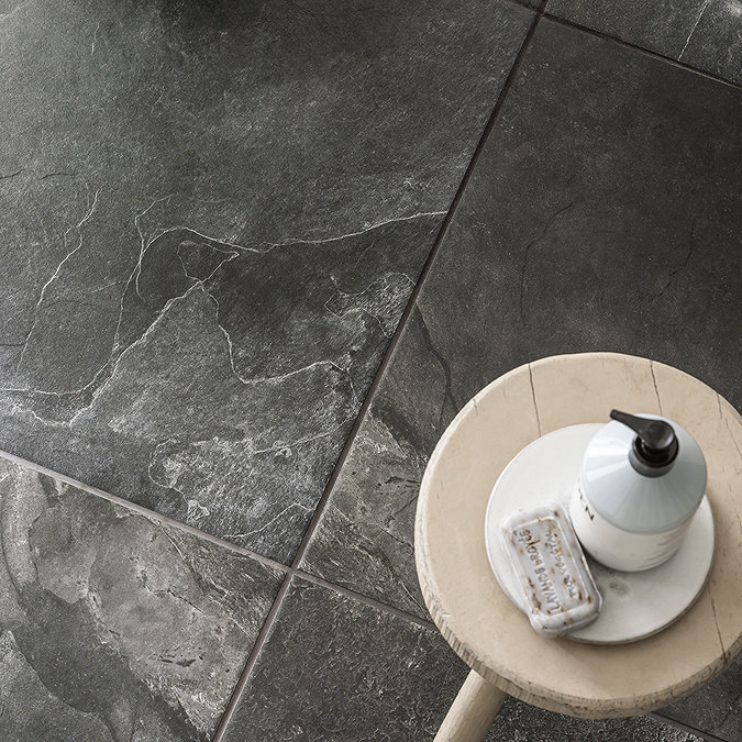 Meloso Anthracite Stone Effect Wall & Floor Tiles