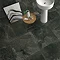 Meloso Anthracite Stone Effect Wall & Floor Tiles - 600 x 600mm In Bathroom Large Image