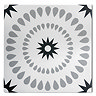 Stonehouse Studio Merida Charcoal Patterned Wall and Floor Tiles - 225 x 225mm