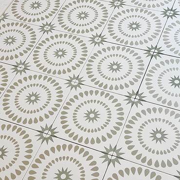 Stonehouse Studio Merida Clover Patterned Wall and Floor Tiles - 225 x 225mm