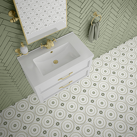 Stonehouse Studio Merida Clover Patterned Wall and Floor Tiles - 225 x 225mm
