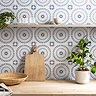 Stonehouse Studio Merida Teal Patterned Wall and Floor Tiles - 225 x 225mm