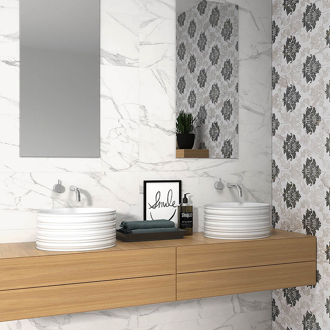 Merletti Marble Effect Wall Tiles - 300 x 900mm Large Image